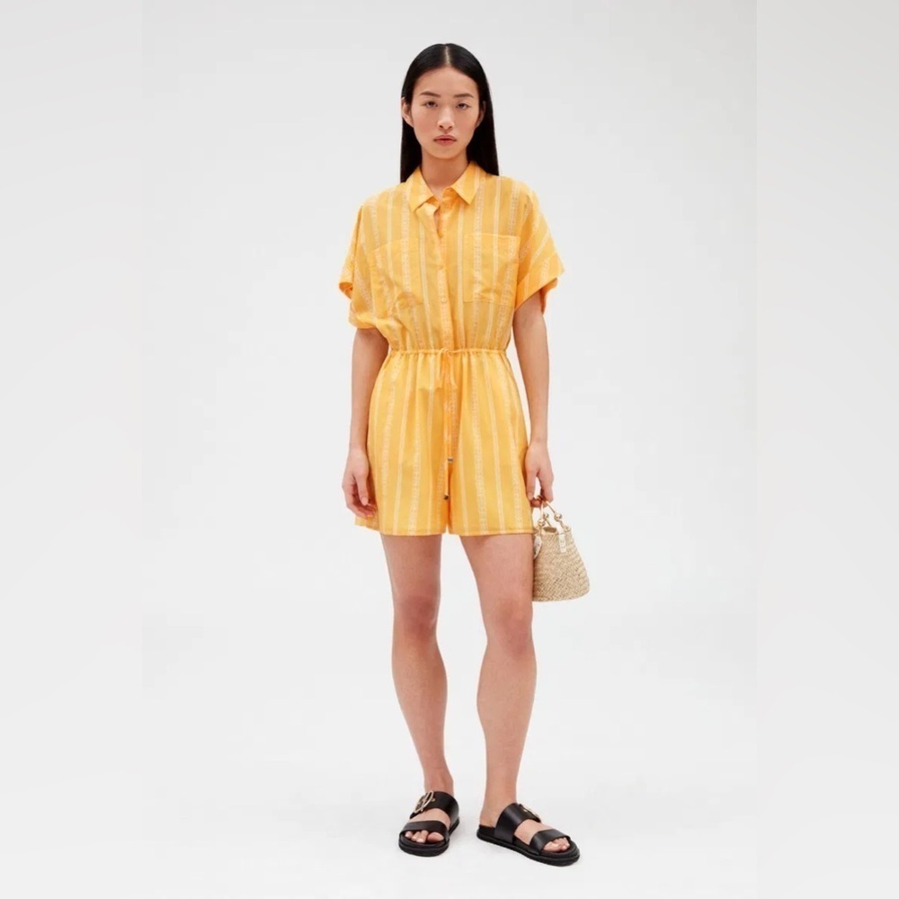 CLAUDIE PIERLOT | Cotton Silk striped Romper | size small